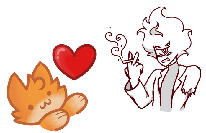 Example emoji and line art